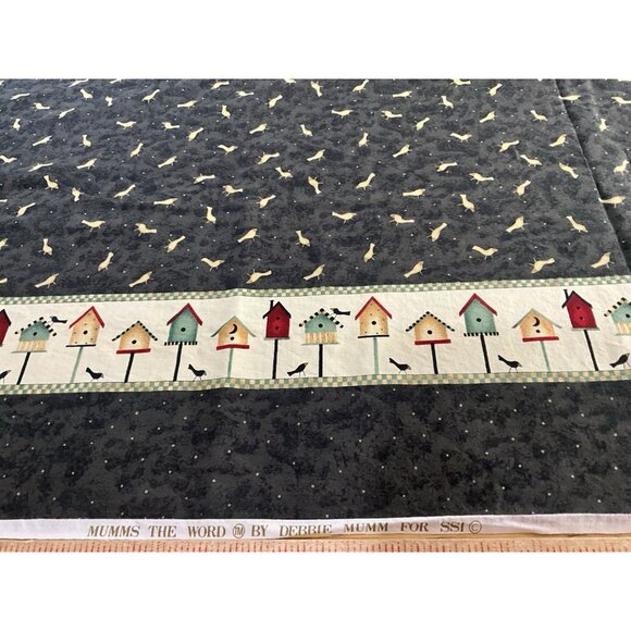 Debbie Mumm "Mumms The Word" Birdhouse Border Cotton Fabric 2.30 Yards x 42" W - Picture 10 of 10